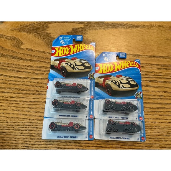 Hot Wheels Other - Lot of 5 Hot Wheels Braille Racer Twin Mill HW All Drivers Welcome Black HKC92